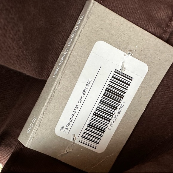 EVERLANE SIZE 30 new NWT The Original Cheeky Jean jeans crop straight brown - Picture 5 of 8